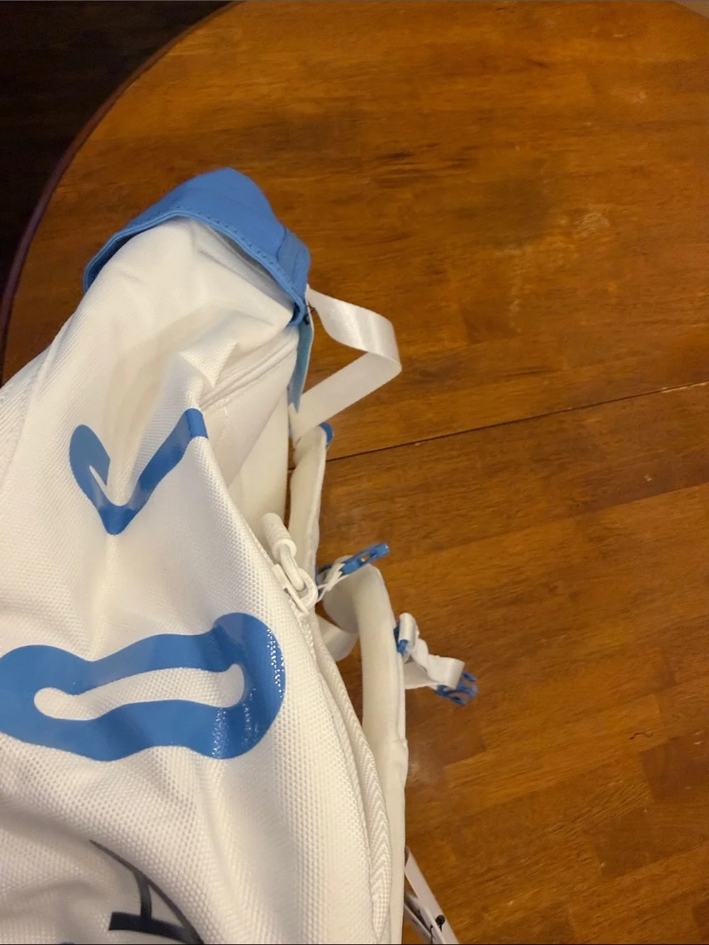 Jordan White and Light Blue Backpack